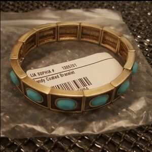 Lia Sophia Turquoise Stretch Bracelet M